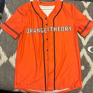 Orangetheory Men's Vibrant Orange Button-Up Jersey